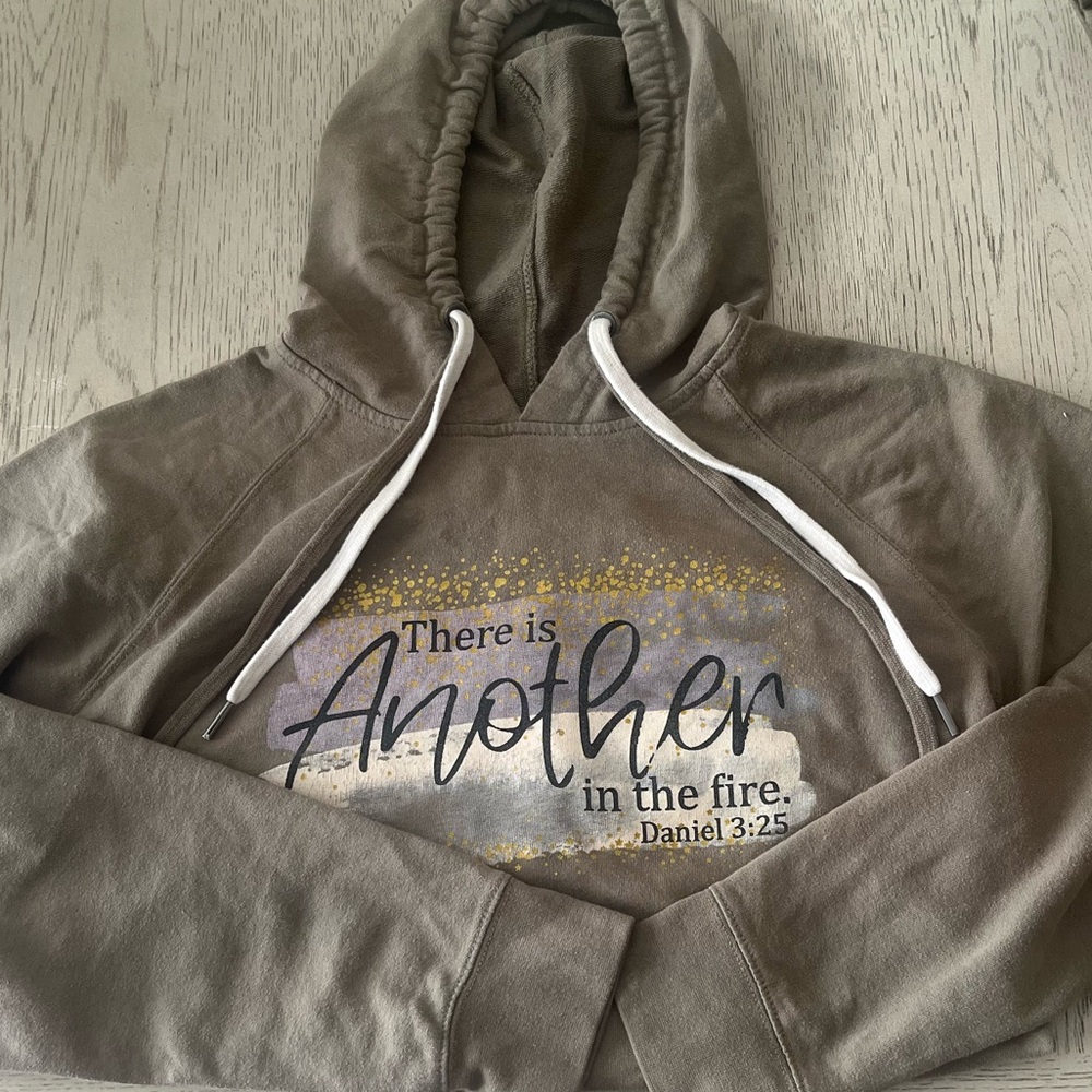 Brown Hoodie with Inspirational Print